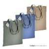 Shopper carbon neutral in cotone riciclato pesante con manici lunghi