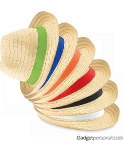 Cappello Boogie in paglia con banda colorata