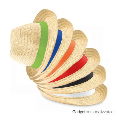 Cappello Boogie in paglia con banda colorata