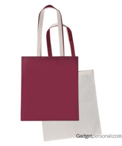 Shopper in cotone naturale e TNT colorato con manici lunghi