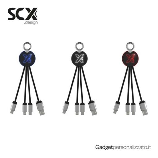 Cavo di ricarica SCX.design C16 con logo luminoso