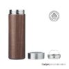 Termos sottovuoto isolante con infusore Batumi Oak in accioaio inox con rivestimento in legno - 400 ml