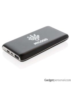 Power bank wireless 8000 mAh con logo retroilluminato