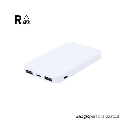 powerbank 5000 mAh in ABS riciclato